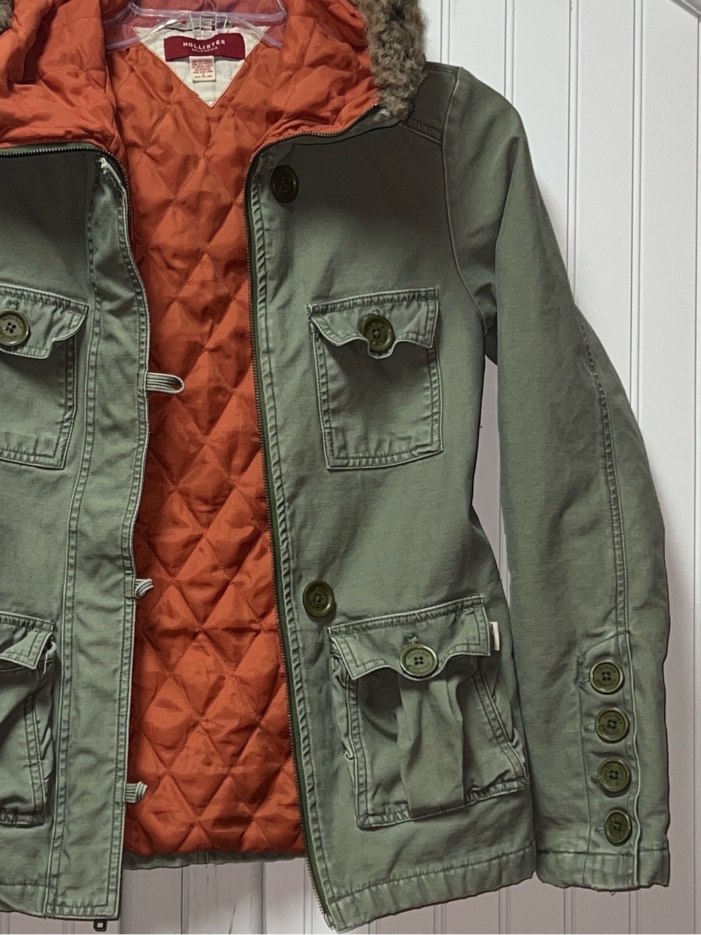 Y2K Hollister Army Fatigue Jacket M Vintage